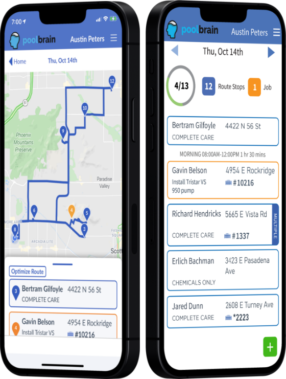 Pool Service Software - Pool Brain Technician App